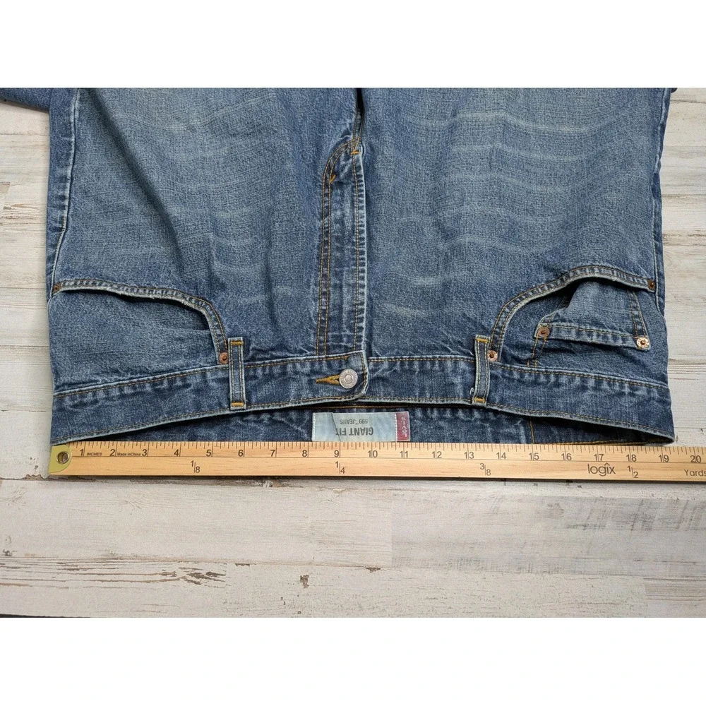 Levi's 599 Giant Fit Baggy Skater Blue Wash Jeans Size 38x34 Rare HTF Street